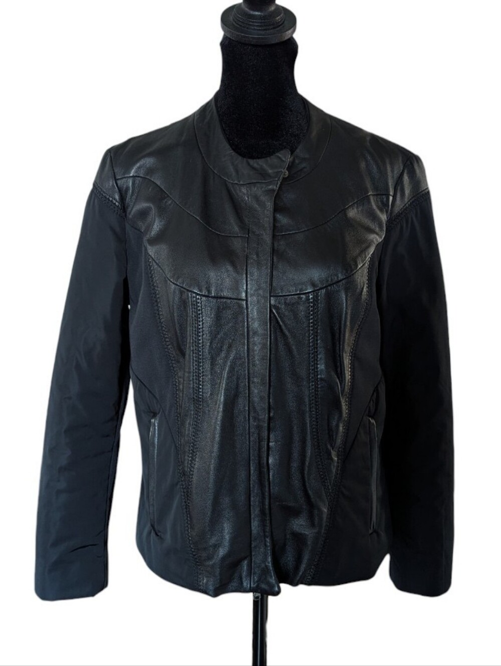Blacky Dress Berlin Leather And Polyester Moto Style Jacket